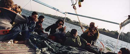 In barca sul Nilo