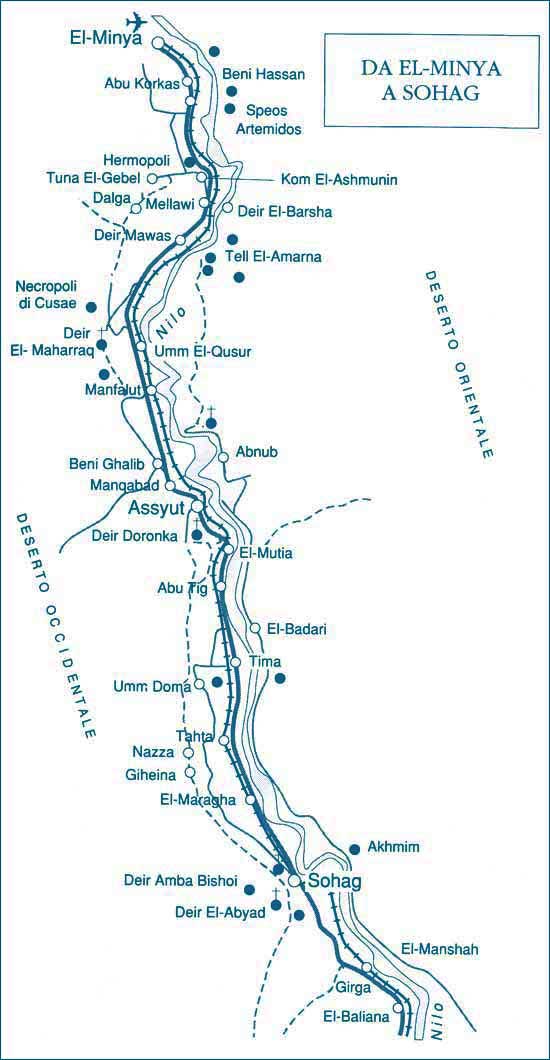 Cartina dell'itinerario